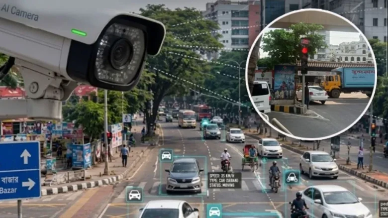 ঢাকার ১২০ মোড়ে এআই ক্যামেরা